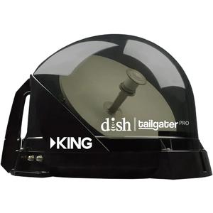 KING DTP4900 Dish Tailgater Pro Premium Portable/Roof Mountable Satellite TV Antenna, Clear(Smoke), Western & Eastern Arc Satellites