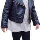 Toddler Baby Boy Girl Motorcycle Faux Leather Jackets Coat Winter Outwear for 1-6Y (3-4T, Black)