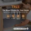 TRZZ Silicone Waterproof Under Sink Mat 34" x 22", Drip Tray and Cabinet Liner for Kitchen and Bathroom, Prevents Water Damage and Organizes Cabinets (Brown)