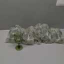 XUWAIDSGN 24 Pcs 7oz Plastic Vintage Wine Glasses Drinking Glasses Unbreakable Wedding Glassware Crystal Water Goblets Reusable Drinkware Vintage Champagne Flutes (24, Dark Green)