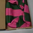 Mahjong Tile Bag Woven Clutch Purses for Women Woven Striped Dumpling Bag Summer Beach Evening Handbag for Mahjong Tile Vacation Supplies(Pink and Green,Thick Lines)