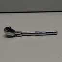 1/4" Drive Flex Head Ratchet, 72 Tooth Swivel Ratchet, Quick-Release, Full-Polished Chrome Plating, for Auto Mechanic & DIYer with EVA Foam | 7 Inch Long