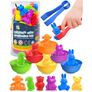 Oomloid Counting Animals Montessori Toys for 3 4 5 Years Old Boys Girls, Preschool Learning Activities Educational Sensory Toys Gifts for Kids Toddlers Ages 3-5, 4-8