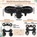 Universal Stroller Snack Tray - 4-in-1 Clip on Strollers Cup and Phone Holder Attachment Accessories, Double Bottle Drink Cupholder Tray for Bike Walker Wheelchair