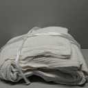 Bedsure Gentlesoft 100% Cotton Large Blanket Oversized King for Bed - Breathable Thick Waffle Weave Blanket for Summer, Couch Cover, White, 120x94 inches