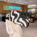 Cute Graffiti Zebra Pattern Phone Case for Samsung Galaxy S24 Ultra, Soft TPU Full Protection with Wristband, Aesthetic Anti-Fingerprint Anti-Slip Design for Women & Girls
