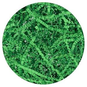 Hampton Distribution Green Crinkle Paper Filler, 2lb Shredded Paper For Gift Baskets, Basket Filler for Birthdays, Weddings, Showers & Holidays