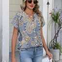 Zeagoo Button Down Shirts for Women Short Sleeve Tops V Neck Collar Blouses Business Casual Outfits S-2XL (L)