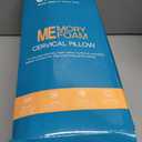 Elviros Cervical Memory Foam Pillows for Neck Pain Relief,Medium Firm, 25"x16"x3.9"/5.1"