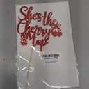 She's The Cherry On Top Banner, Cherries Bridal Shower Bachelorette Party Decorations, Cherry on Top Baby Shower Party Decorations Red Glitter