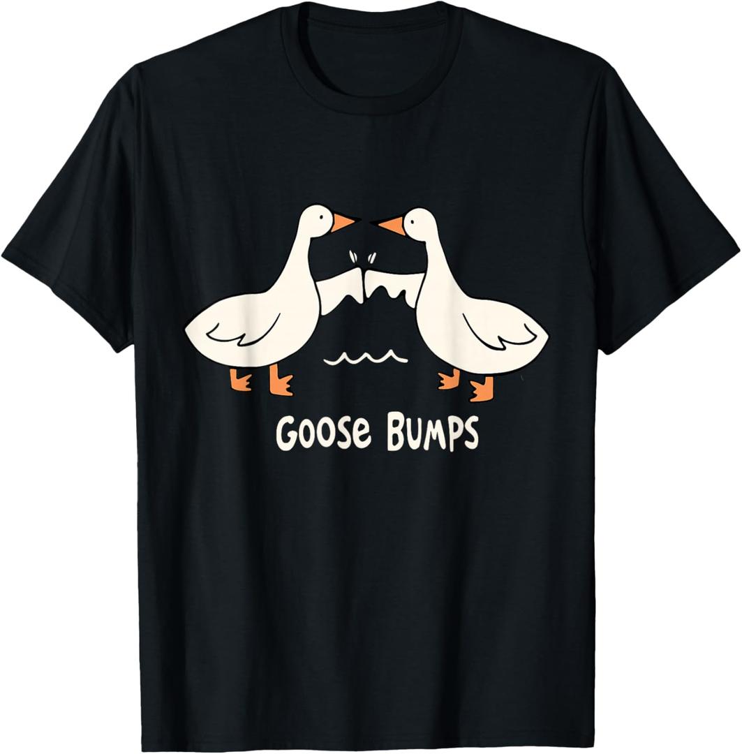 Cute Goose Bumps Funny Animal Pun Lover Women & Men Graphic T-Shirt, S