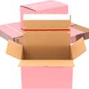 8x5x5 Zipper Shipping Boxes with Tear Strip 30 Pack, Self-Sealing Shipping Boxes for Packaging Small Business, Pink Corrugated Mailing Boxes with Adhesive Strip