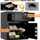 2.5 cuft Home Safe Box with Drawer | Anti-Theft Large Safe for Everyday Use