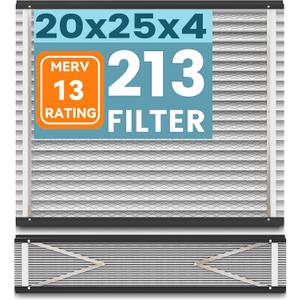 2 Pack 213 Replacement Filter Compatible with April-aire 213 House Air Purifiers 1210, 1620, 2210, 2216, 3210, 4200, MERV 13 Furnace Filter Replacement, 20x25x4