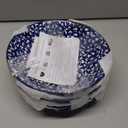 Selamica Porcelain 40oz Large Bowls 9 inch Big Pasta Salad Bowls, Microwave and Oven Safe, Vintage Blue, Set of 6