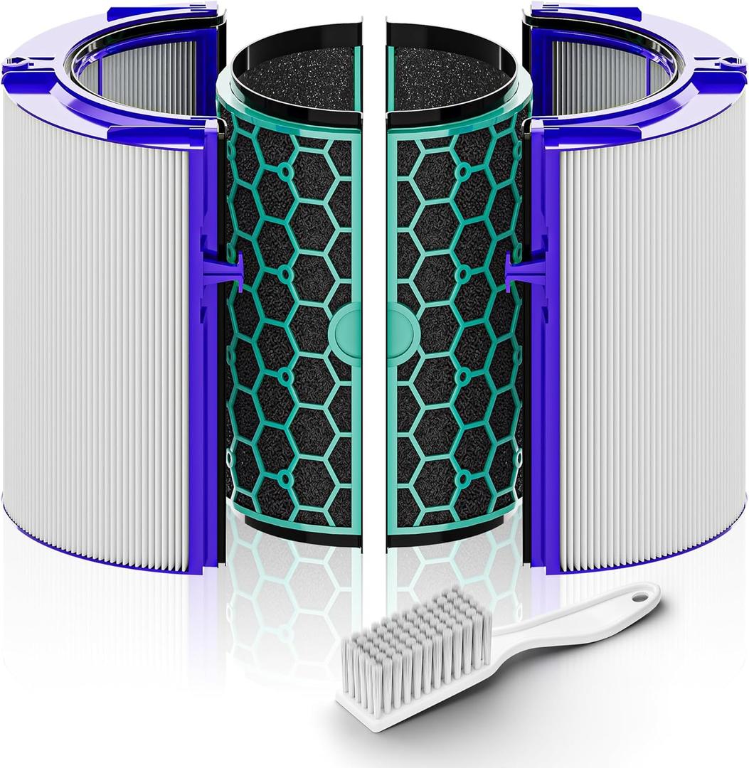 TP04 Replacement Filter Compatible with Dyson Air Purifier HP04 DP04 TP05 DP05, Sealed Two Stage 360 Pure Cool Fan HEPA Filter & Activated Carbon Filter By Improvedhand