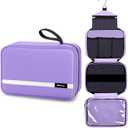 Maliton Toiletry Bag for Men & Women Travel Toiletry Bag Hanging Toiletry Bag Hygiene Organizer with 4 Compartments Waterproof Bathroom Shower Bag Large Toiletries Travel Bag (Purple)