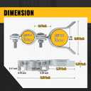 VIVIDA Chain Link Gate Latch 1-3/8" x 1-5/8", Fence Fork Lock, Galvanized Steel, 1 PCS