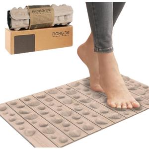 Portable Foot Massager Mat, Acupressure Mat for Feet, Reduce Plantar Tension Promote Blood Circulation, Small Reflexology Mat for Long Sitting, Anti Fatigue Office Standing Desk Mat