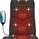 COMFIER Massage Seat Cushion Back Massager with Heat,10 Motors Vibration Chair PadNot Shiatsu,Rolling Massage,Chair Massager for Office/Home(Not for Car)
