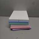 Zhanmai 6 Pcs A4 File Boxes Portable Project Case Plastic Scrapbook Paper Storage Box for 8.5 x 11 Letter Paper Colorful Document Storage Containers Magazines Holder for Home Office Supplies