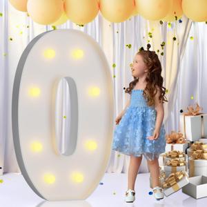 imprsv Marquee Light Up Letters, 3FT Marquee Letters Mosaic Light Up Letters for Birthday Baby Shower Wedding Engagement Party Backdrop Decor, Large Marquee Letters for Party Decorations, Letter O