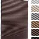 MYshade Cordless Blackout Cellular Shades, 1.5" Honeycomb Window Blinds for Bedroom & Nursery, Thermal Insulated, Noise Reducing, Privacy Shades, Inside or Outside Mount (24" W x 50" H, Taupe)