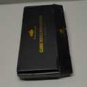 Bathroom Tray for Counter Top Organizer  Acacia Wood Vanity Tray with Metal Frame for Dresser, Kitchen, Nightstand  Black & Acacia Decorative Storage (11" x 4.5" x 1.5")