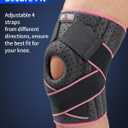 ABYON Knee Brace for Women Plus Size for Meniscus Tear, ACL, Arthritis.Knee Braces with Dual Side Stabilizers & Crossed Compression Straps Maximum Support for Knee Pain Relief and Fast Recovery - Please Check Sizing Video Before Buying