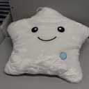 KAHEAUM LED Night Light Up Star Pillow for Kids Pillows Stuffed Animals for Girls Boys Children Teens Adults Plushie Birthday Christmas Holiday Valentines Doll Gifts,Glow in The Dark Toys Plush White