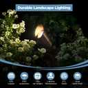 Gardencoin Solid Brass Outdoor Landscape Spotlights-12 Pack, Low Voltage Heavy Duty LED Spot Light Waterproof for Garden and Yard Up Lighting, 12V Bronze Accent Lighting Fixture, Without MR16 Bulb