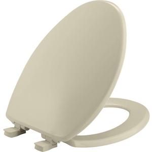 Bemis 7300SLEC Slow Close Toilet Seat, Easy Clean Hinges and Durable Plastic Seat, Made in USA, Elongated, Bone
