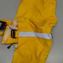 NACOCO Large Dog Raincoat Adjustable Pet Water Proof Clothes Lightweight Rain Jacket Poncho Hoodies with Strip Reflective (XL, Yellow)