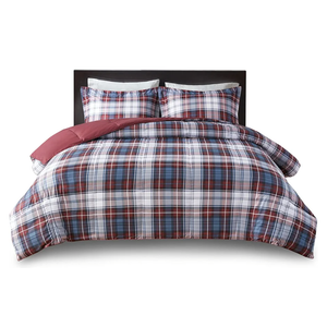 Coleman Windowpane 4 Piece Bedding Set King 1 Comforter 104x90 2 Comforter Shams 20x36 1 Quilt 104x90