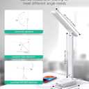 Power Strip with LED Desk Lamp, PD 30W Touch Desk Lamps, 4 Outlets 4 USB Ports(2 USB C) Small Desk Lamp 5FT Extension Cord Table Lamp for Home Office College Dorm Room Essentials Bedroom Bedside Study, White