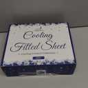 Cooling Fitted Sheet King Size - 1 PC BreezeWeave Cooling Sheets for Hot Sleepers & Cool Rest w/ 16 in Deep Pocket - Corner Straps, Cloud Soft, Ultra Durable - 73 x 77 in (Midnight Black)