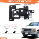 2Pcs Headlights Assembly compatible with 1988-1998 OBS Chevy GMC C/K 1500 2500 3500 Pickup Suburban,for select Silverado Tahoe Yukon Blazer, Replace #GM2502101 GM2503101