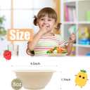 100 Pack 8oz Compostable Paper Bowls,Heavy-Duty Disposable Natural Bagasse Bowls,Biodegradable Soup Bowls,Eco-Friendly,Heat Resistant,for Ice Cream,Salad,Soup,Snack,Dessert,Pasta,Hot or Cold Use