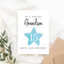 2 x To A Special Grandson - Happy 15th Birthday Card - Age 15 - Fifteen Year Old - Fifteenth Birthday Card for Boys - Cute Birthday Cards for Kids - Son - Grandson Birthday Card - Grandson card