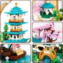4288PCS Light-Up Micro Architecture Chinese Moon Palace Building Block Set, 11.6"x7.2"x3.3"