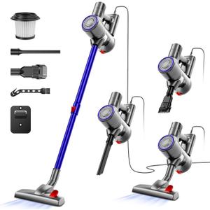 Corded Stick Vacuum Cleaner, 25Kpa Powerful Stick Vacuum, 2 in 1 Vacuum Cleaners,1.2 L Dust Cup, Corded Handheld Vacuum Pet for Hair, Short-Pile Carpet, Hardfloor (Dark Blue)