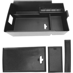 auovo Center Console Organizer Tray for Chevy Equinox Accessories 2018 2019 2020 2021 2022 2023 2024 Storage Box Secondary Armrest Glove Box Divider-Black