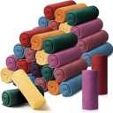 Kinlop 40 Packs Fleece Blanket Bulk 60 x 50 Inch Soft Lightweight Fleece Cozy Blanket Warm Throw Plush Pet Throw for Bed Couch Sofa Home Office Wedding Gifts Travel Camping(Modern Color,40 Packs)