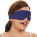 ALASKA BEAR Sleep Mask for Side Sleepers Patented Design, Cup-Shaped and Extra-Soft, 100 Blackout Eye Mask Shades Cover for Men and Women Home or Travel, Machine Washable, Colbot Blue