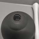 Clorox Toilet Plunger with Hideaway Holder Caddy Heavy-Duty Compact Design with Non-Skid Rubber Base for Bathroom Convenient Storage Toilet Unclogger, 6.5x19.5-Inch, White