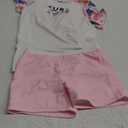 PHIBEE Girls' Short Sleeve Rash Guard Set UPF 50+ Sun Protection Two-Piece Swimwear 10