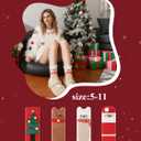KRJ 2025 Christmas Socks Collection 4Pack Fun Cute Crew Socks for Women Xmas Socks Funny Novelty Socks Holiday Gift (Type1)