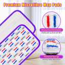 8 Pack Reusable Mop Pads for Swiffer PowerMop, Power Mop Refills 15'' Microfiber Pads Refills Machine Washable Dry Wet Use for Hardwood Floor Cleaning