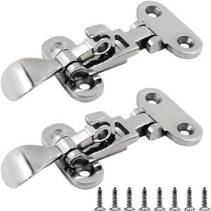 Laorde Stainless Steel Hasps Marine Grade 316 SS Boat Latches Heavy Dudy Door Latch with Screws (B-2 Pack)