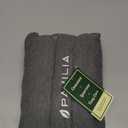 PAVILIA Soft Travel Blanket, Compact Airplane Blanket in Bag, Portable Blanket Pillow Set, Lightweight and Packable Plane Flight Car Trips Travel Home Office Gift Accessories, Gray, 65x40 inches